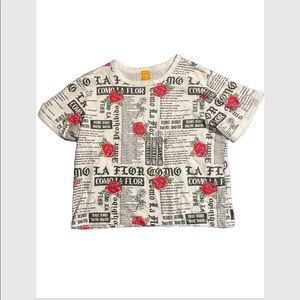 Rose graphic crop top T-shirt